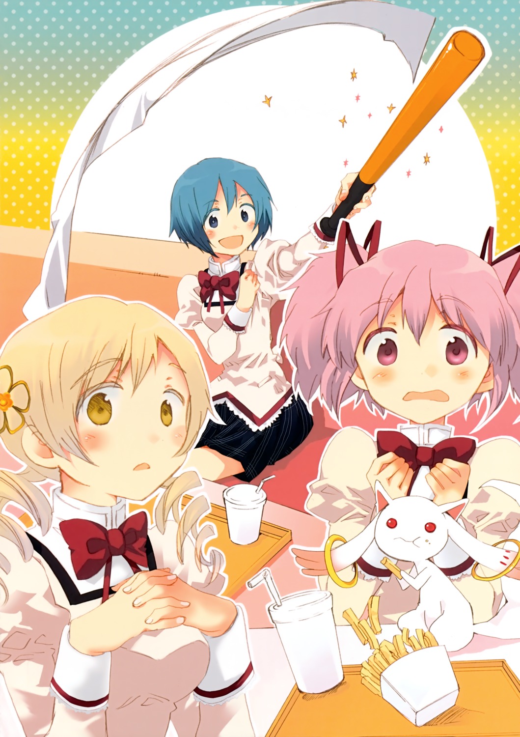 Akieda Puella Magi Madoka Magica Kaname Madoka Kyubey Miki